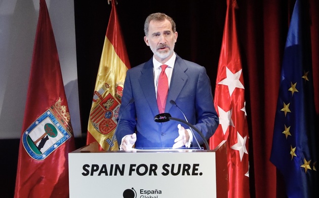 Su Majestad el Rey durante su intervención